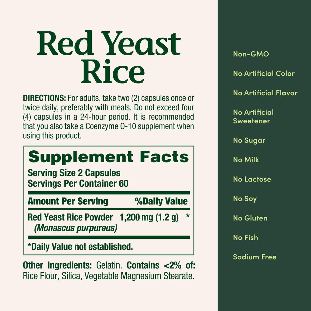 Red Yeast Rice Herbal Supplement O47811