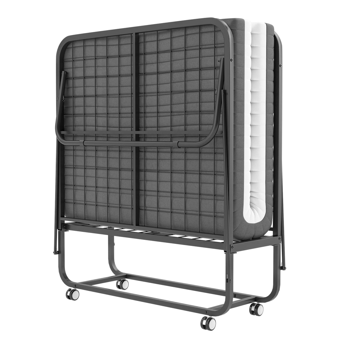Folding Bed with Mattress 75''x31'' 5 Inch Memory Foam Metal Frame F577