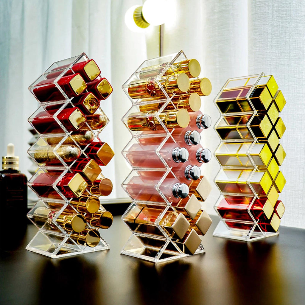 4 Pack 64 Slots Acrylic Lipstick Organizer B745