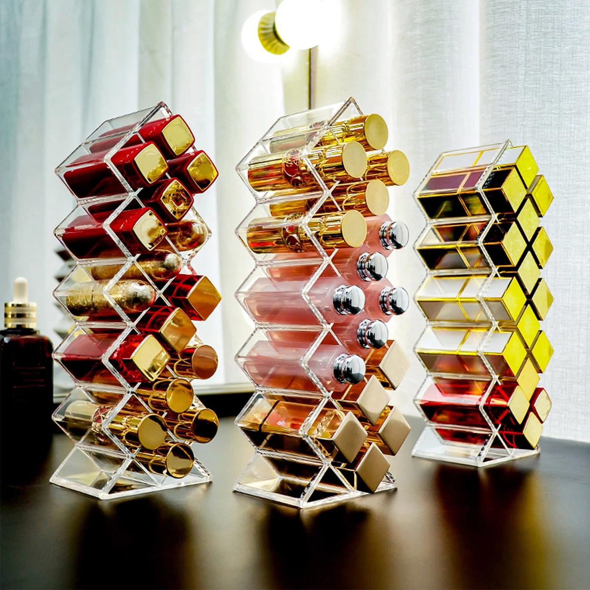 4 Pack 64 Slots Acrylic Lipstick Organizer B745