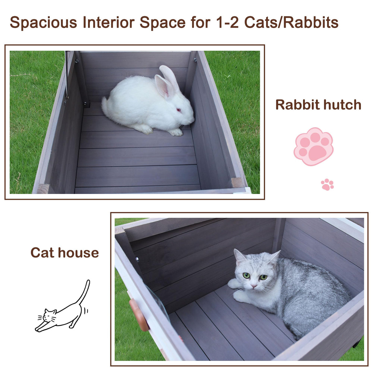 Insulated Outdoor Cat House with Liner B377