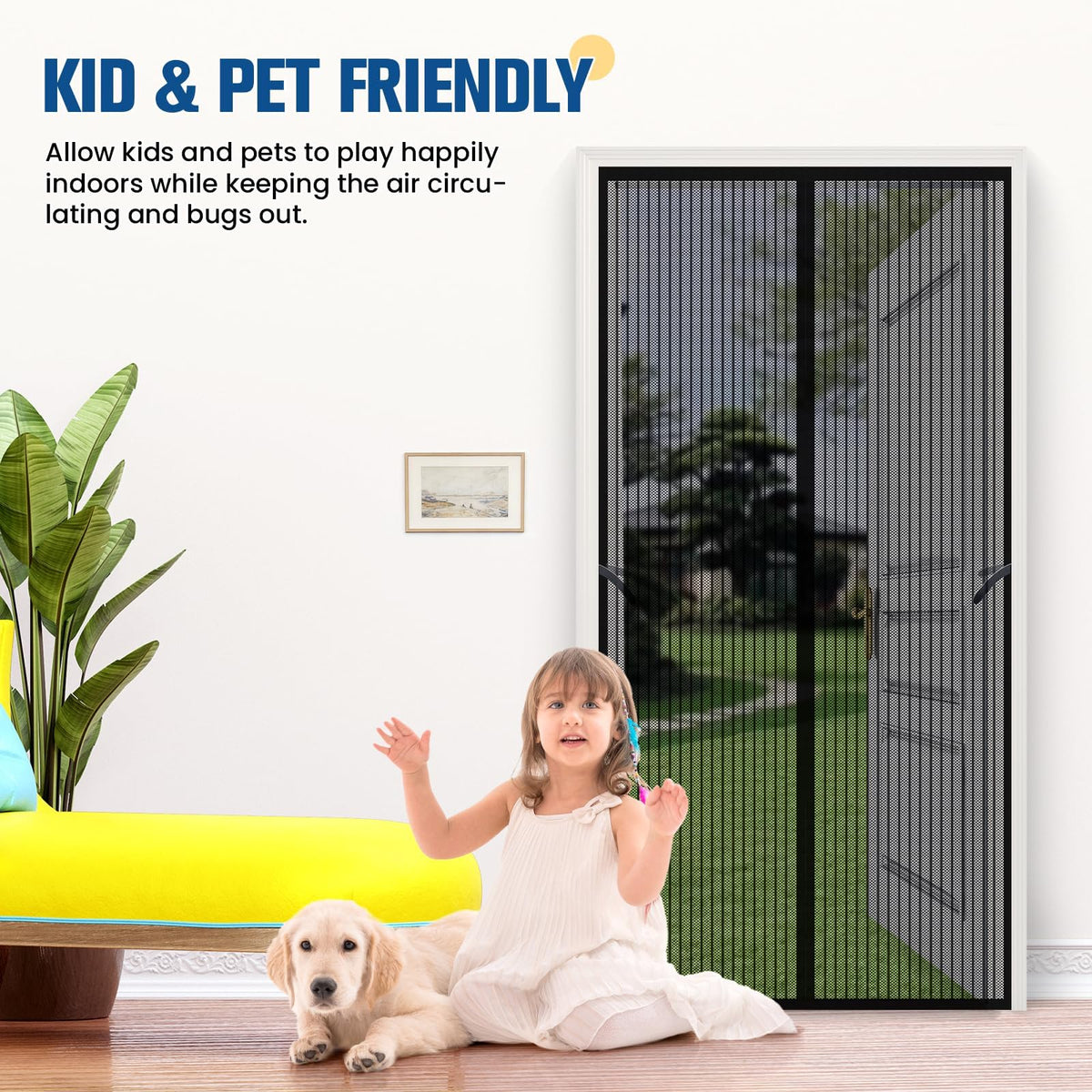 Magnetic Screen Door 38"×83" U75842