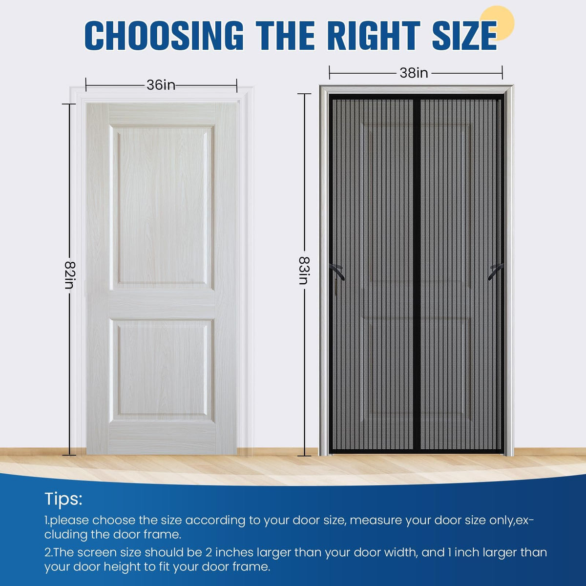 Magnetic Screen Door 38"×83" U75842
