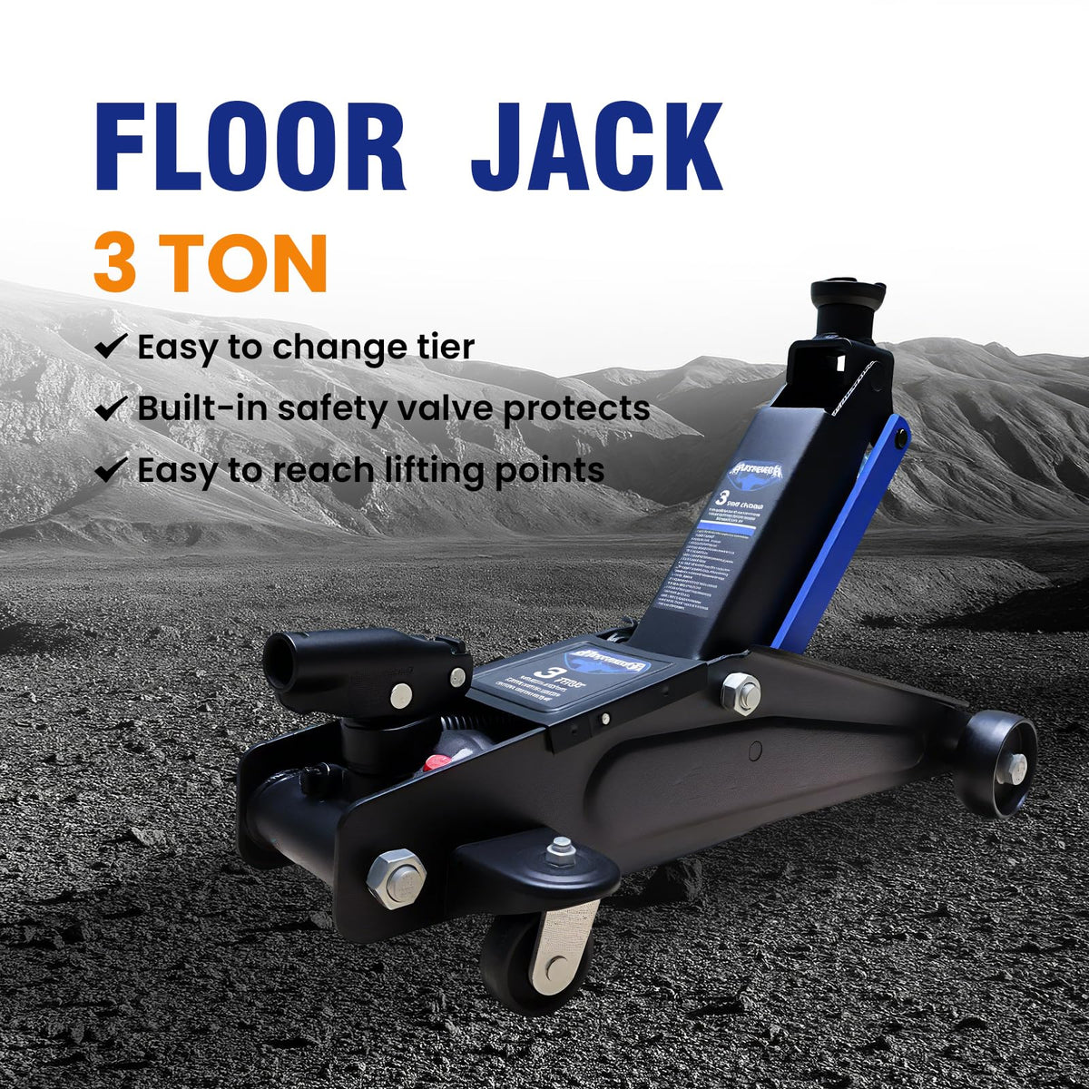 3 Ton Floor Jack with Wheels M93463