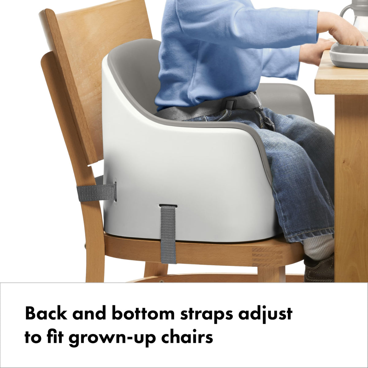 Gray Toddler Booster Seat with Removable Cushion T6686