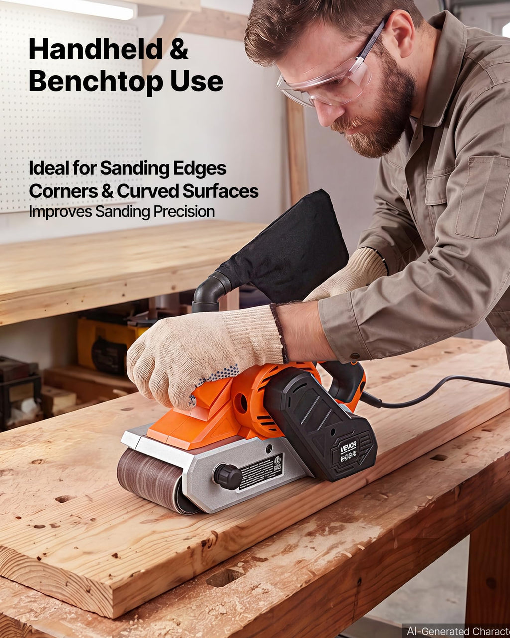 11.5A 4" x 24" Variable Speed Belt Sander J824