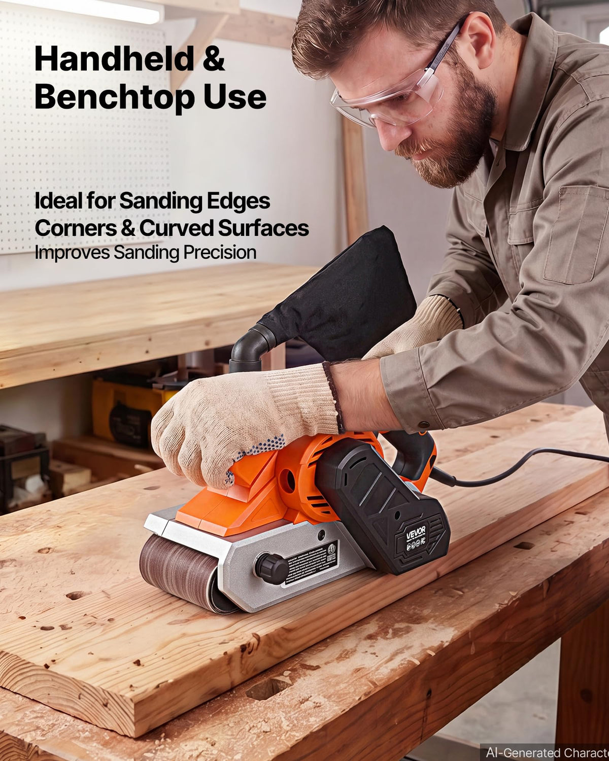 11.5A 4" x 24" Variable Speed Belt Sander J824