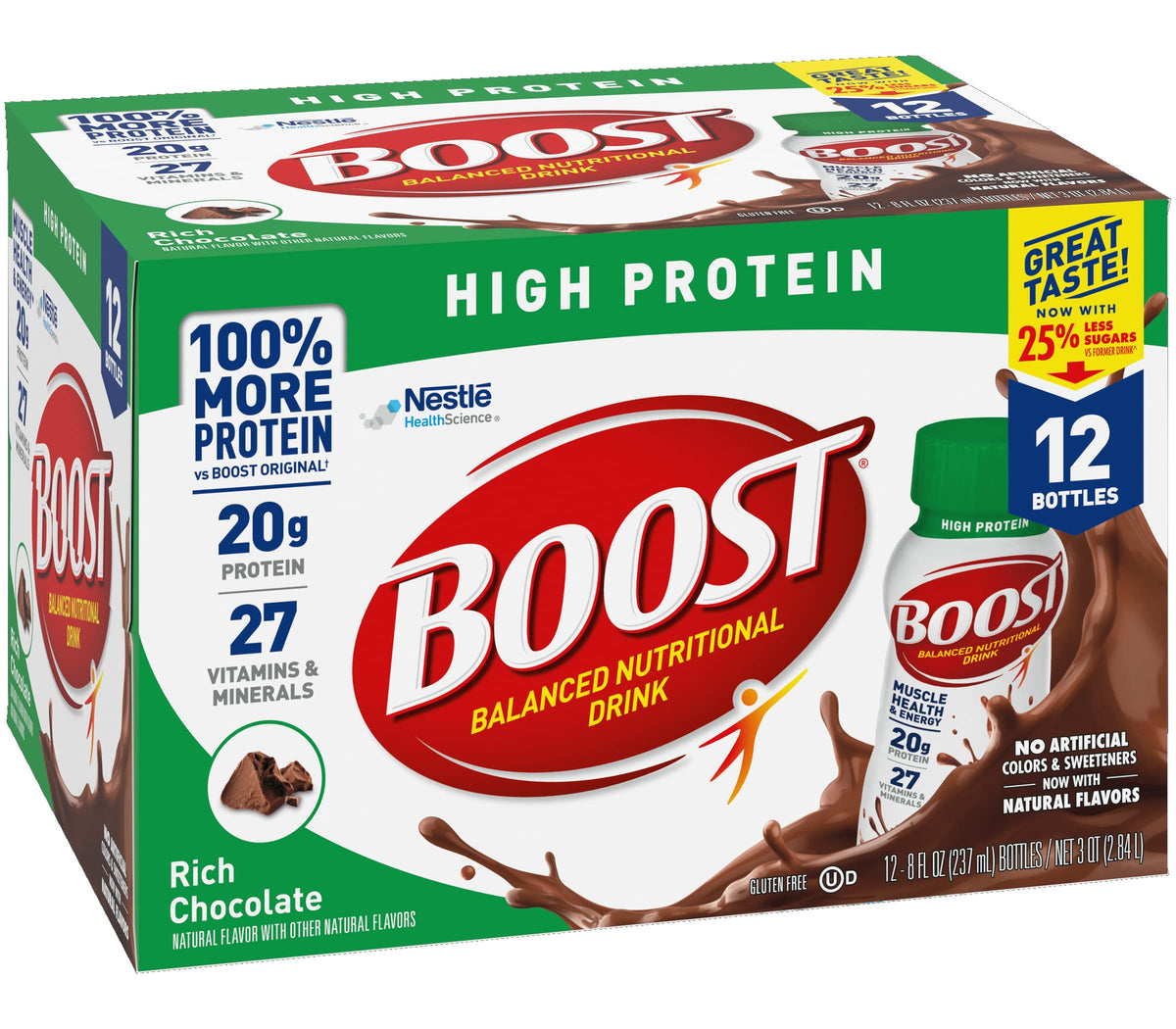 High Protein Nutritional Drink Rich Chocolate 8 FL OZ 12 CT O525