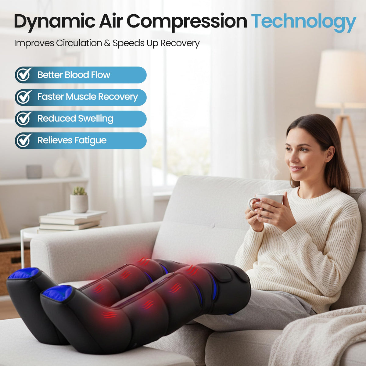 Air Compression Leg Massager with Heat E169