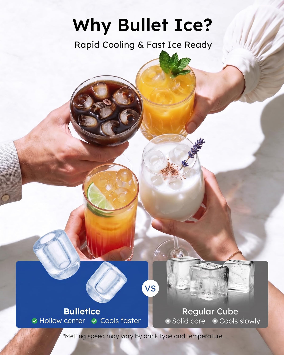 Countertop Ice Maker 26.5 lbs/Day 8 Bullet E294
