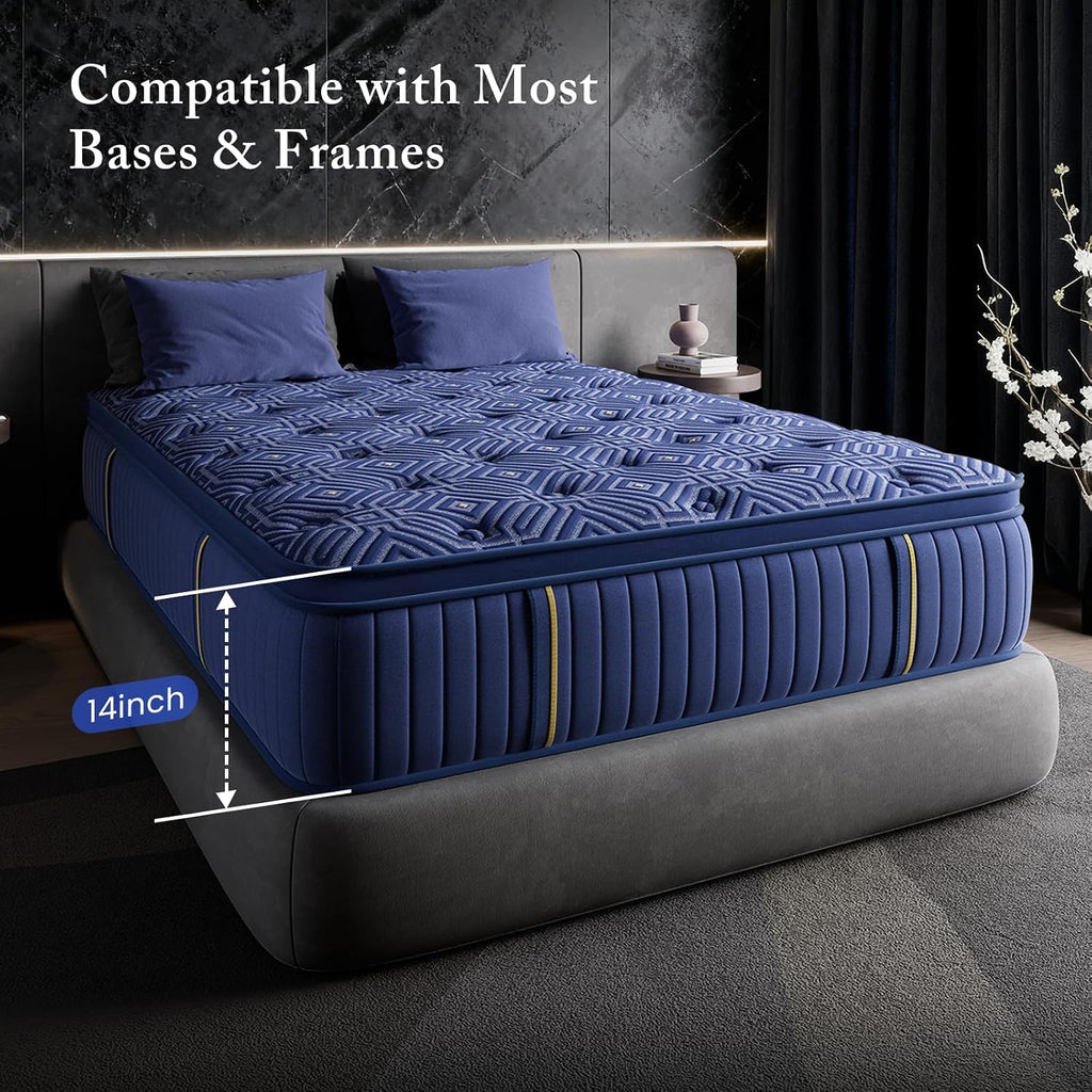 Full Size 12 Inch Medium Firm Gel Memory Foam Mattress O225530