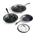 6pc Hybrid Nonstick Frying Pans Set with Lids T937578