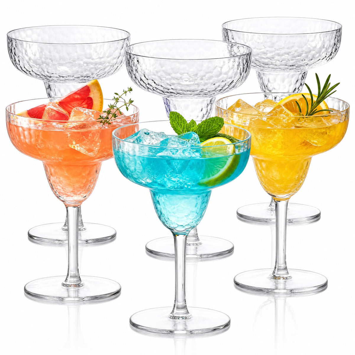 6 Pack 13 OZ Acrylic Stemmed Glasses B4565