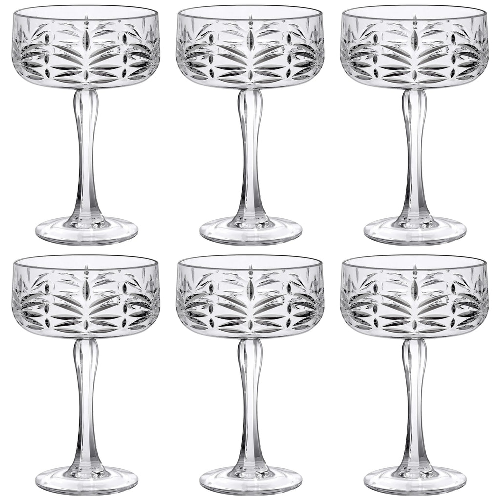 12-Ounce Plastic Coupe Glasses Set of 6 I945209