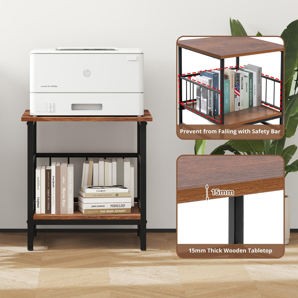18” Square Side Table with Open Storage Shelf M92096