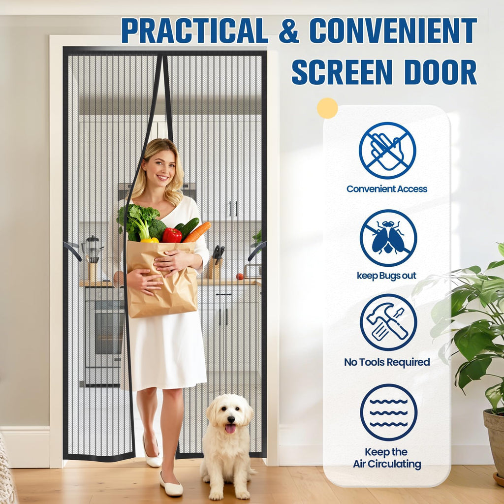 Magnetic Screen Door 38"×83" U75842