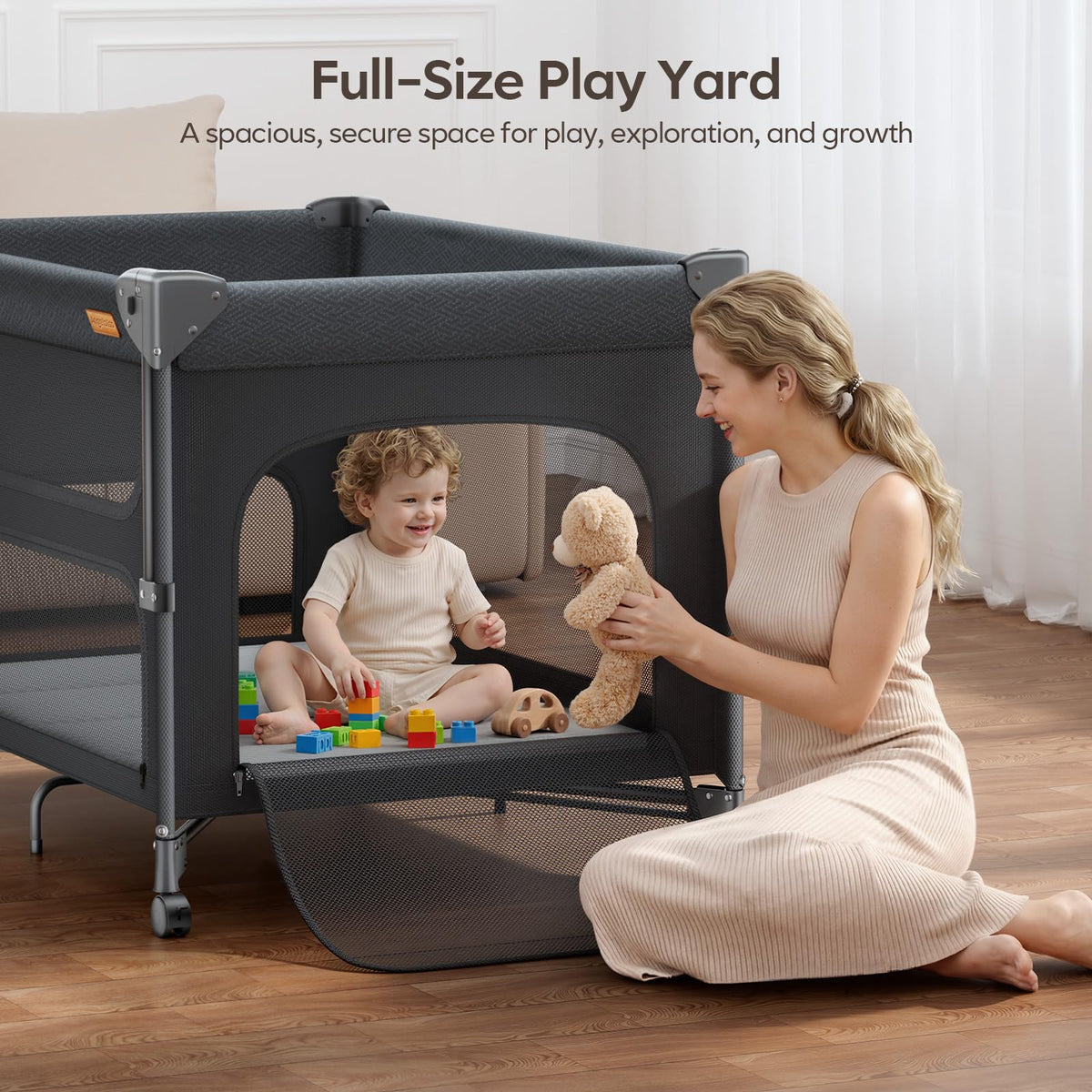 5-in-1 Baby Bassinet Bedside Crib with Changing Table X3799