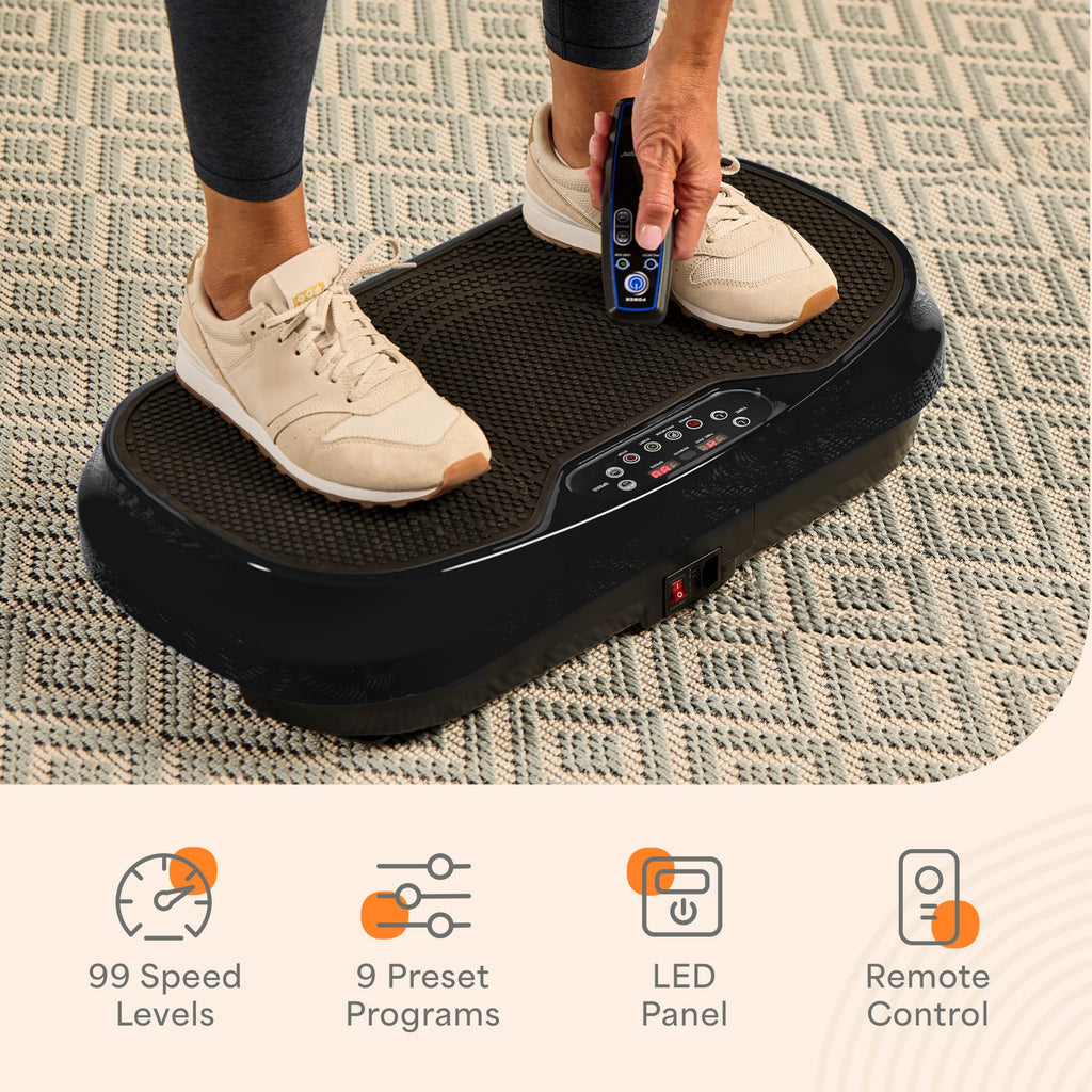 Mini Vibration Plate Exercise Machine with Resistance Bands I393