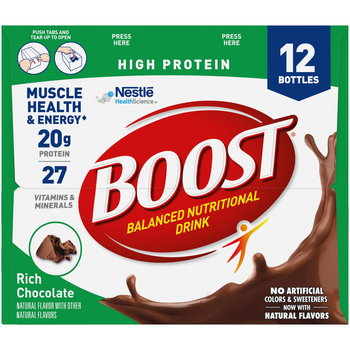 High Protein Nutritional Drink Rich Chocolate 8 FL OZ 12 CT O525