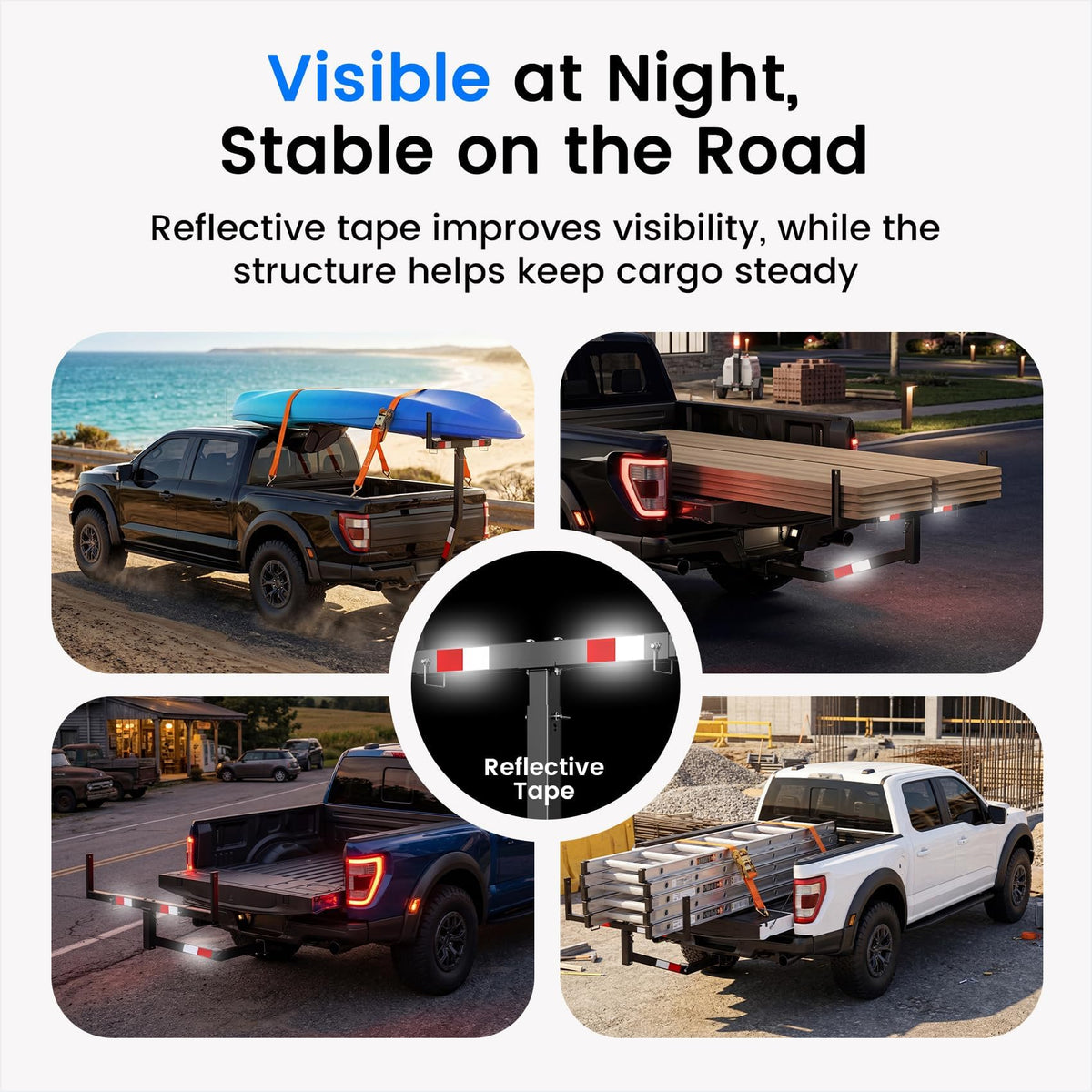 Truck Bed Extender Hitch Mount with Flag L54046