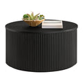 Black Fluted Round Coffee Table X51450