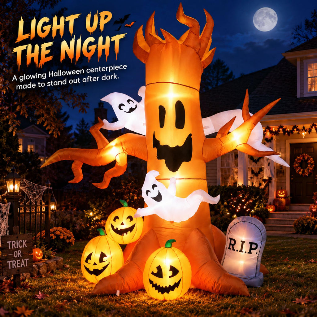 8FT Halloween Inflatable Ghost Tree Decoration X93601