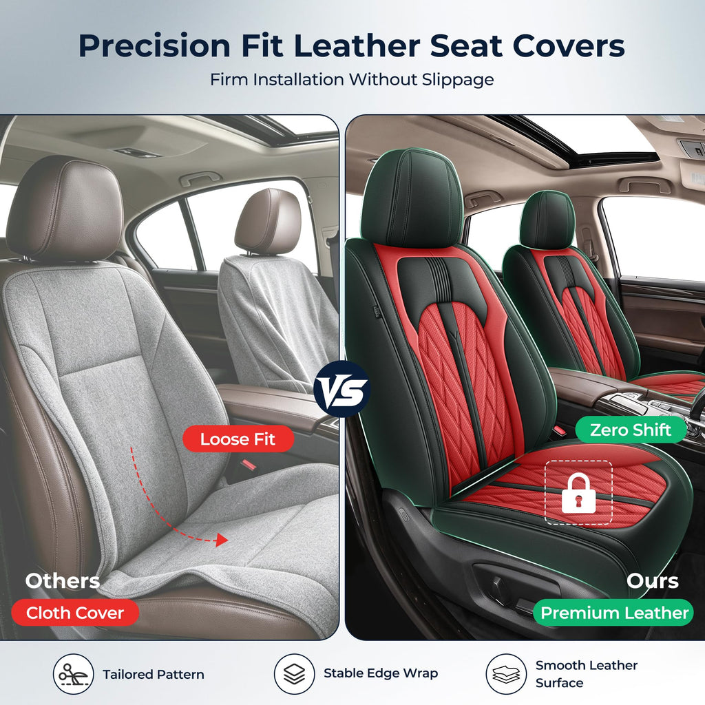 Leather Full Set 5 Seats Seat Covers J2697