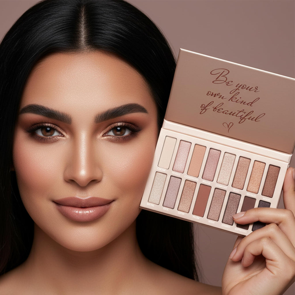 16 Soft Nude Shimmer & Matte Eyeshadow Palette T699