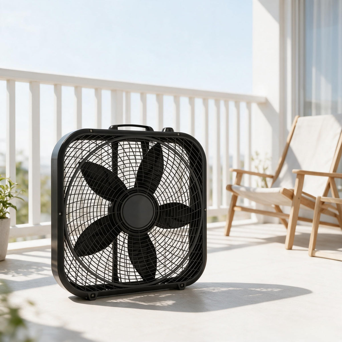 Black 3-Speed Box Fan U565