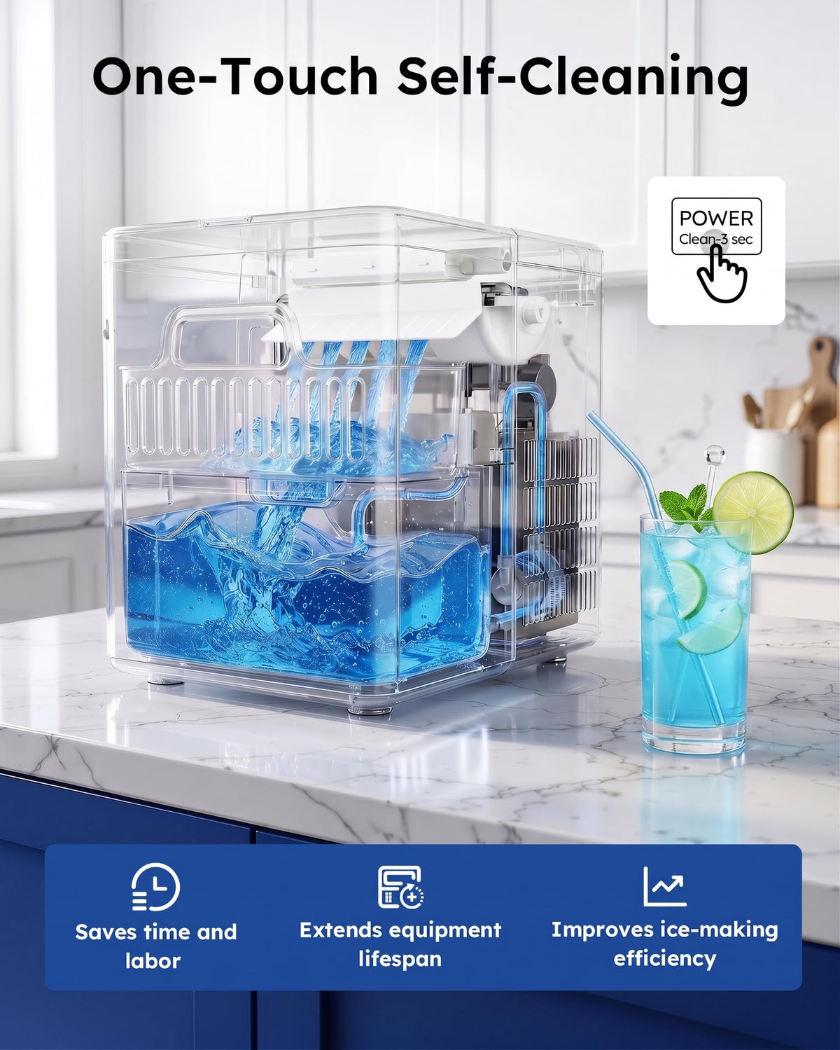 Countertop Ice Maker 26.5 lbs/Day 8 Bullet E294
