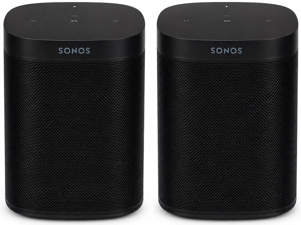 Black Voice Controlled Smart Speaker 2-Pack H5016