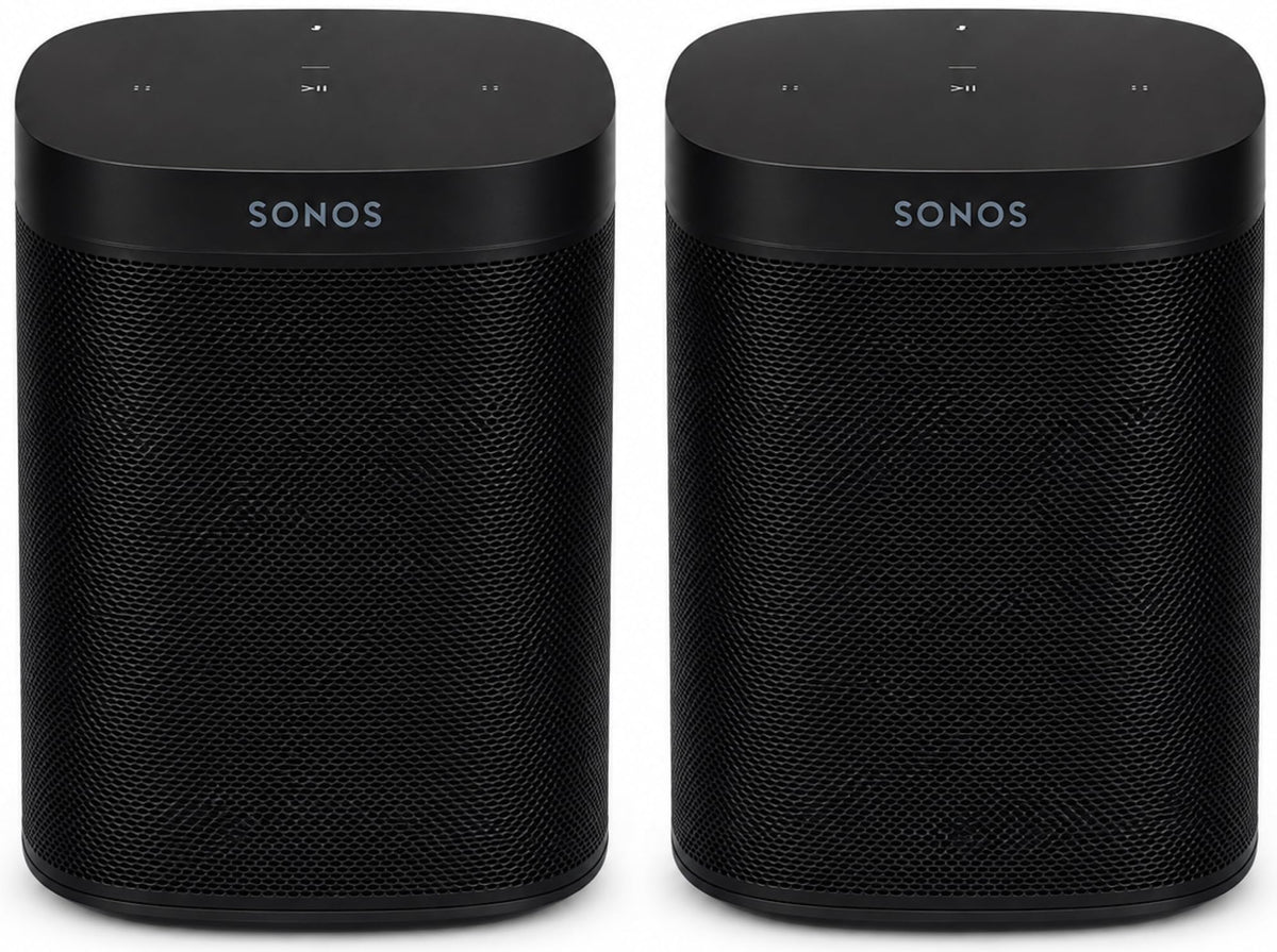Black Voice Controlled Smart Speaker 2-Pack H5016