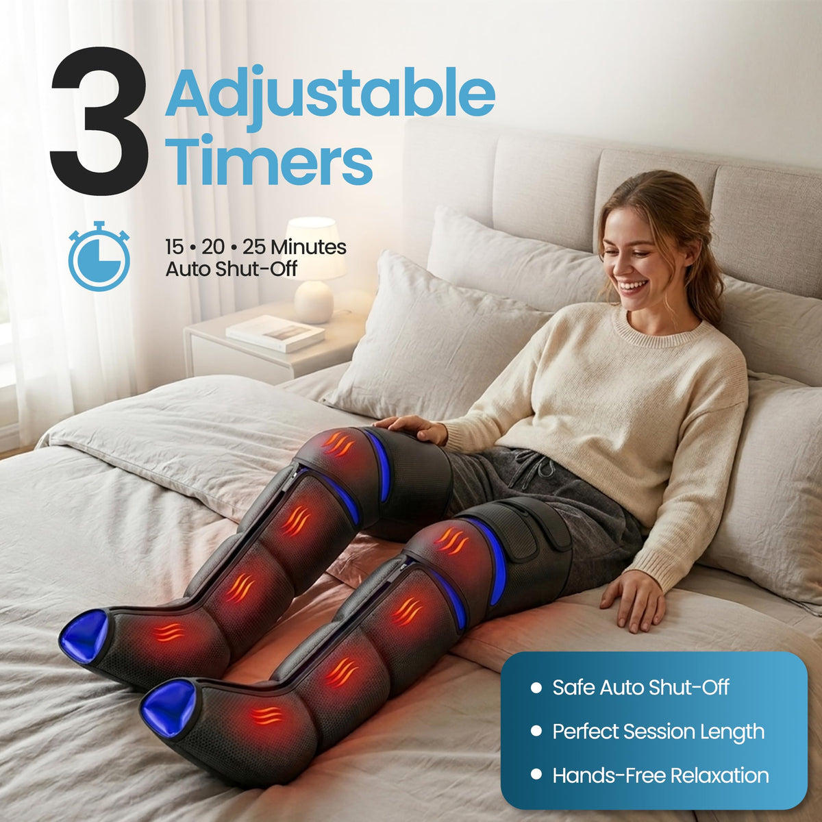 Air Compression Leg Massager with Heat E169