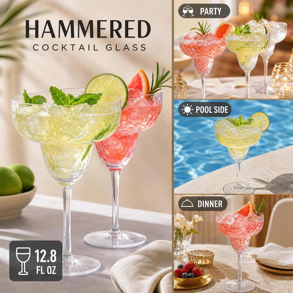 6 Pack 13 OZ Acrylic Stemmed Glasses B4565