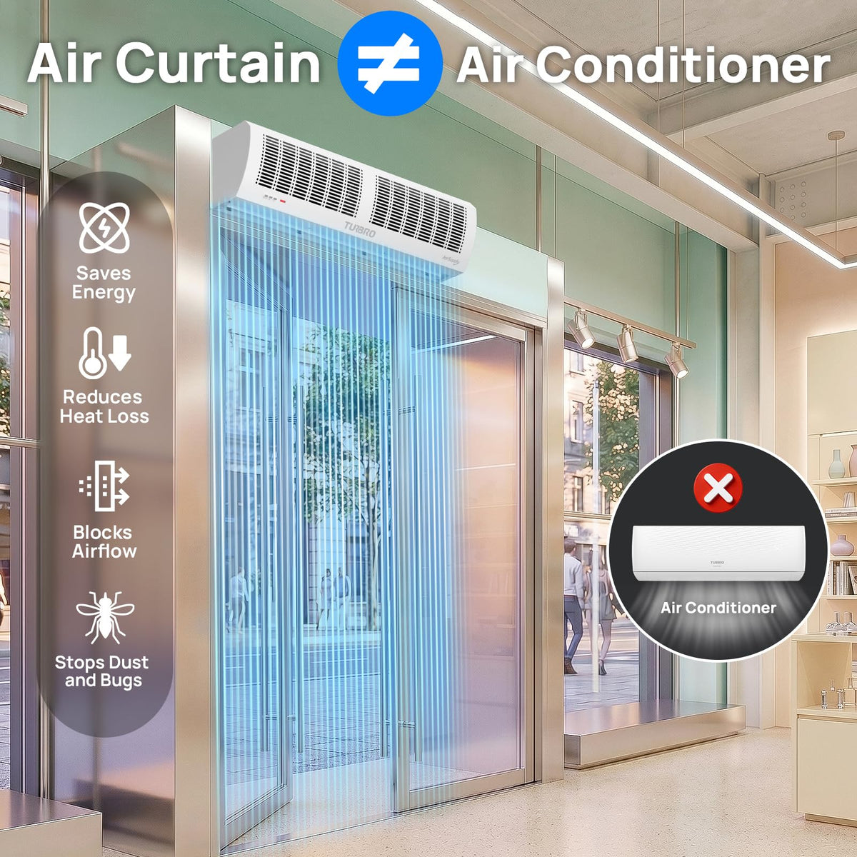 36-Inch Wall-Mounted Air Curtain Fan Q57894