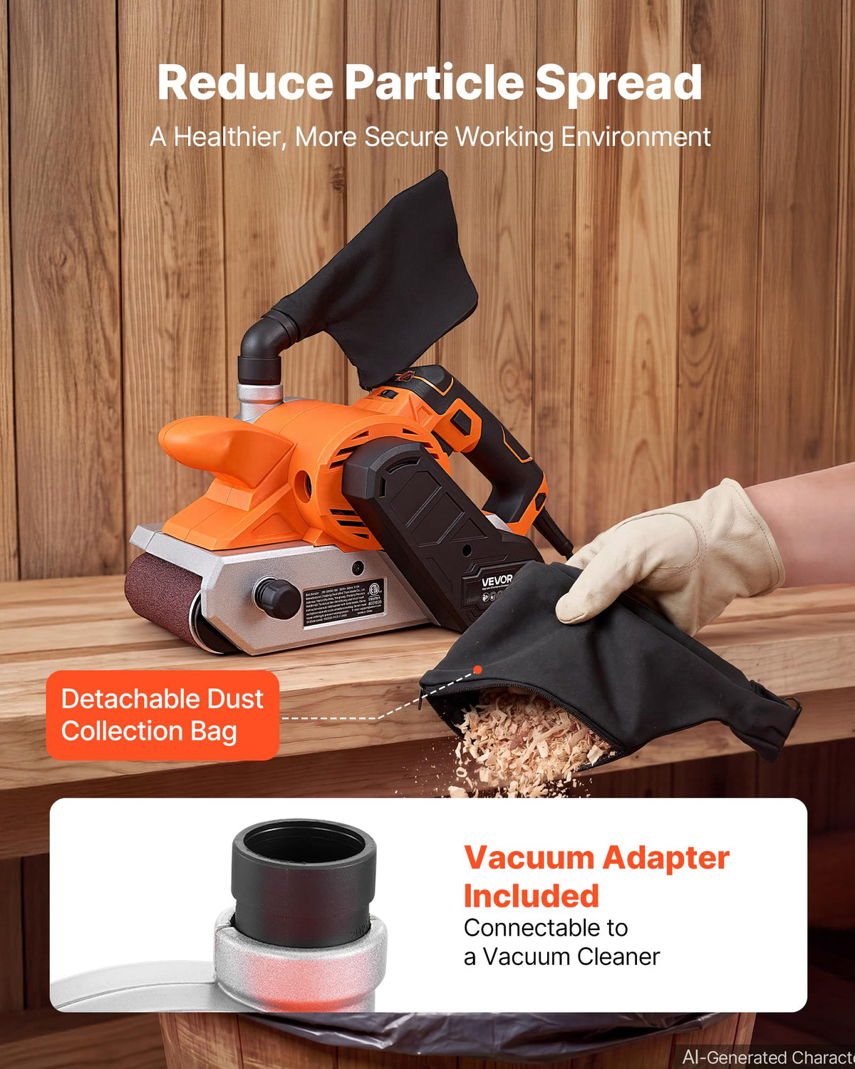 11.5A 4" x 24" Variable Speed Belt Sander J824