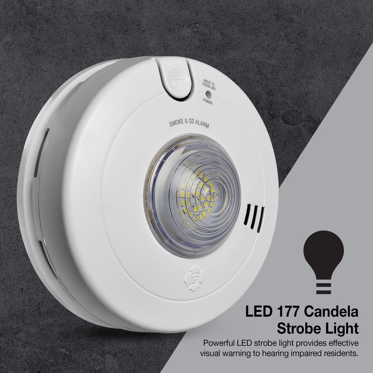 Hardwire Combination Smoke & Carbon Monoxide Alarm with LED Strobe S3456