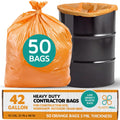 42-Gallon Heavy Duty Orange Contractor Bags 50-Count U898