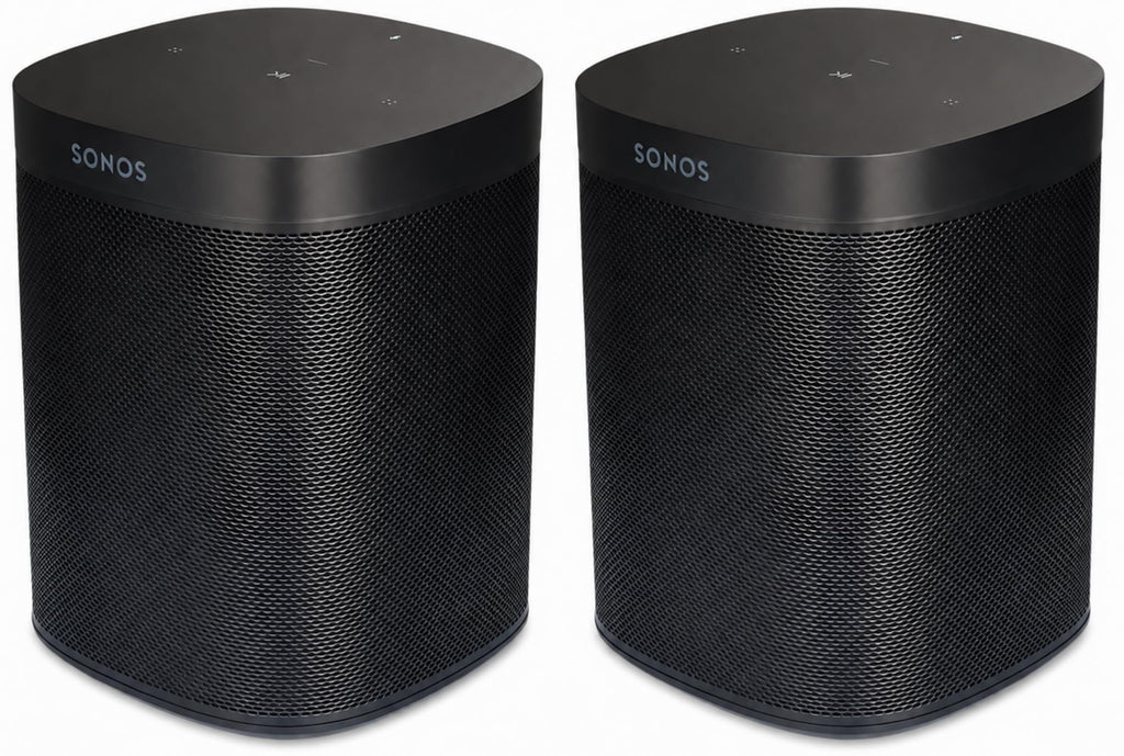 Black Voice Controlled Smart Speaker 2-Pack H5016