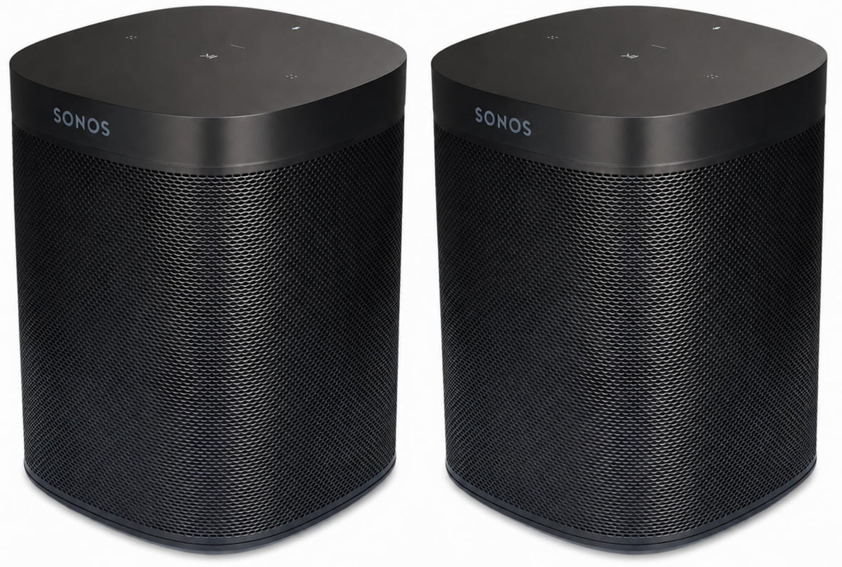 Black Voice Controlled Smart Speaker 2-Pack H5016