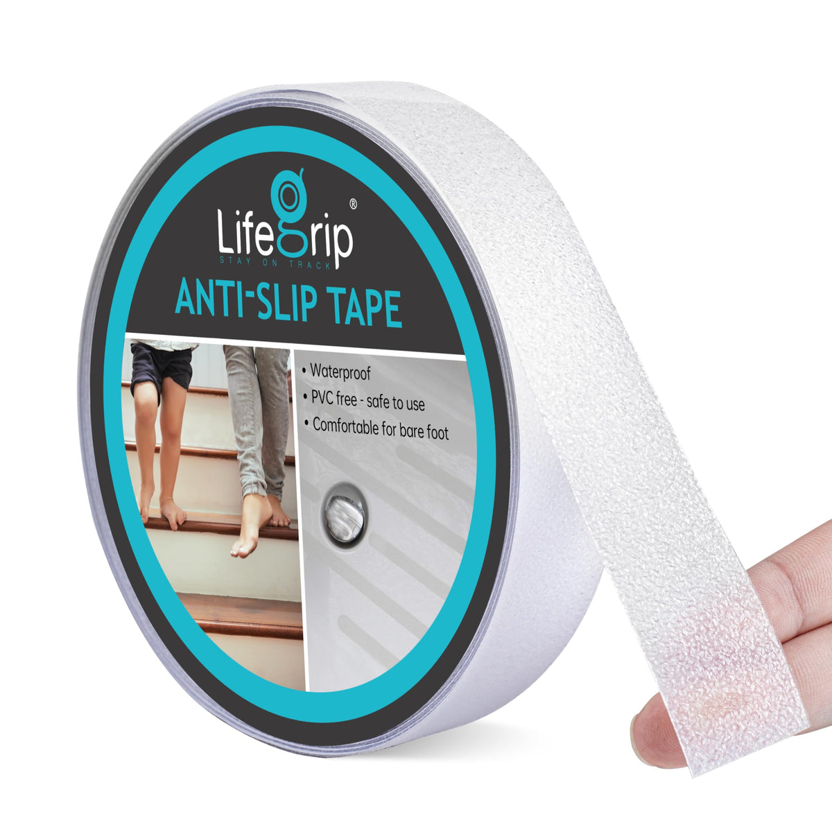 Clear Anti Slip Tape 1" x17Ft Waterproof Grip Tape I543705