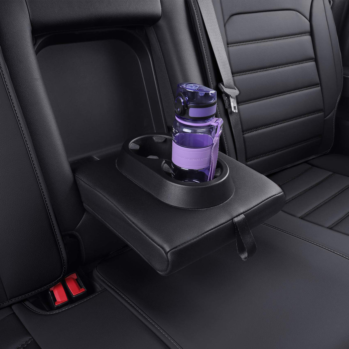 Black Faux Leather Full Set Seat Covers W134621
