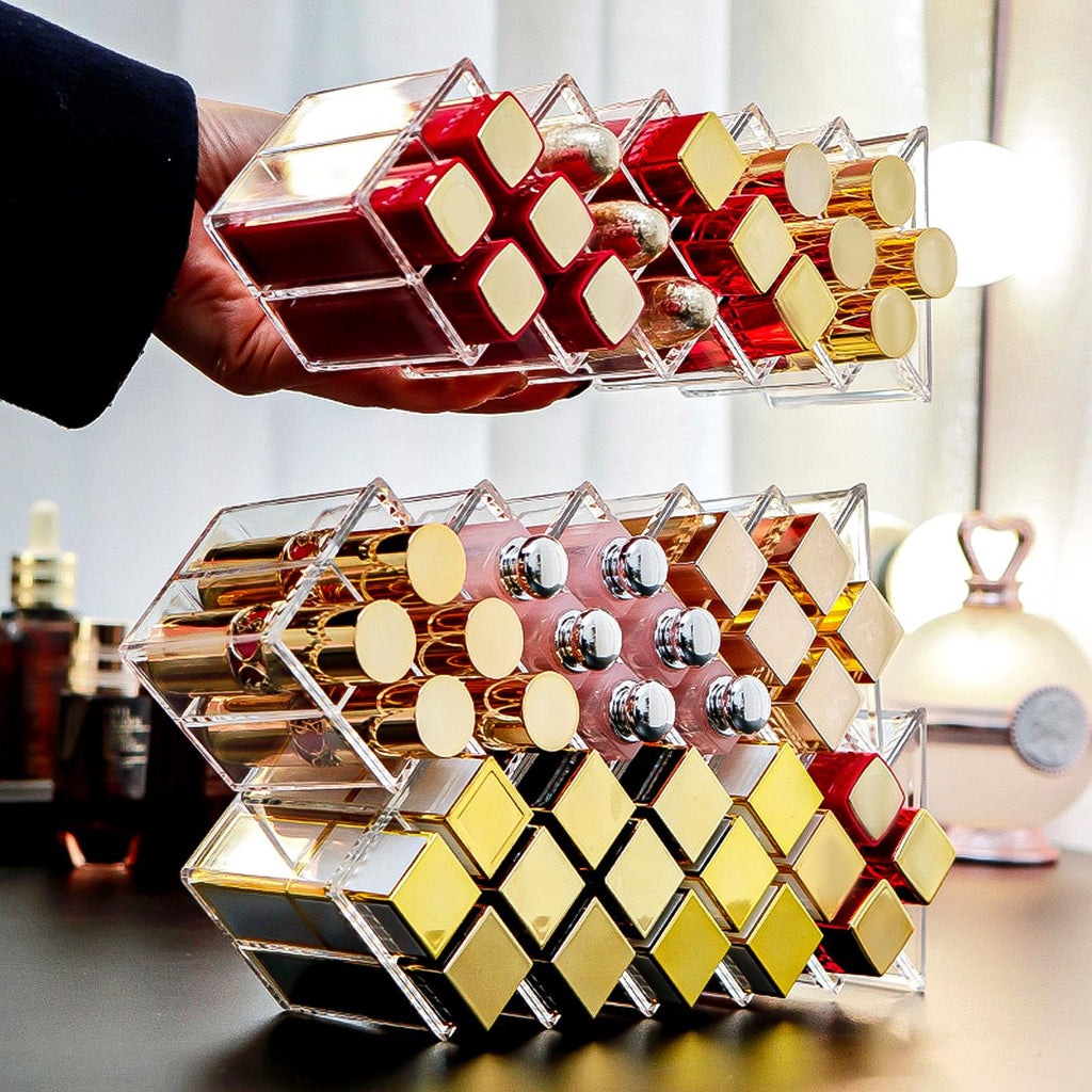 4 Pack 64 Slots Acrylic Lipstick Organizer B745