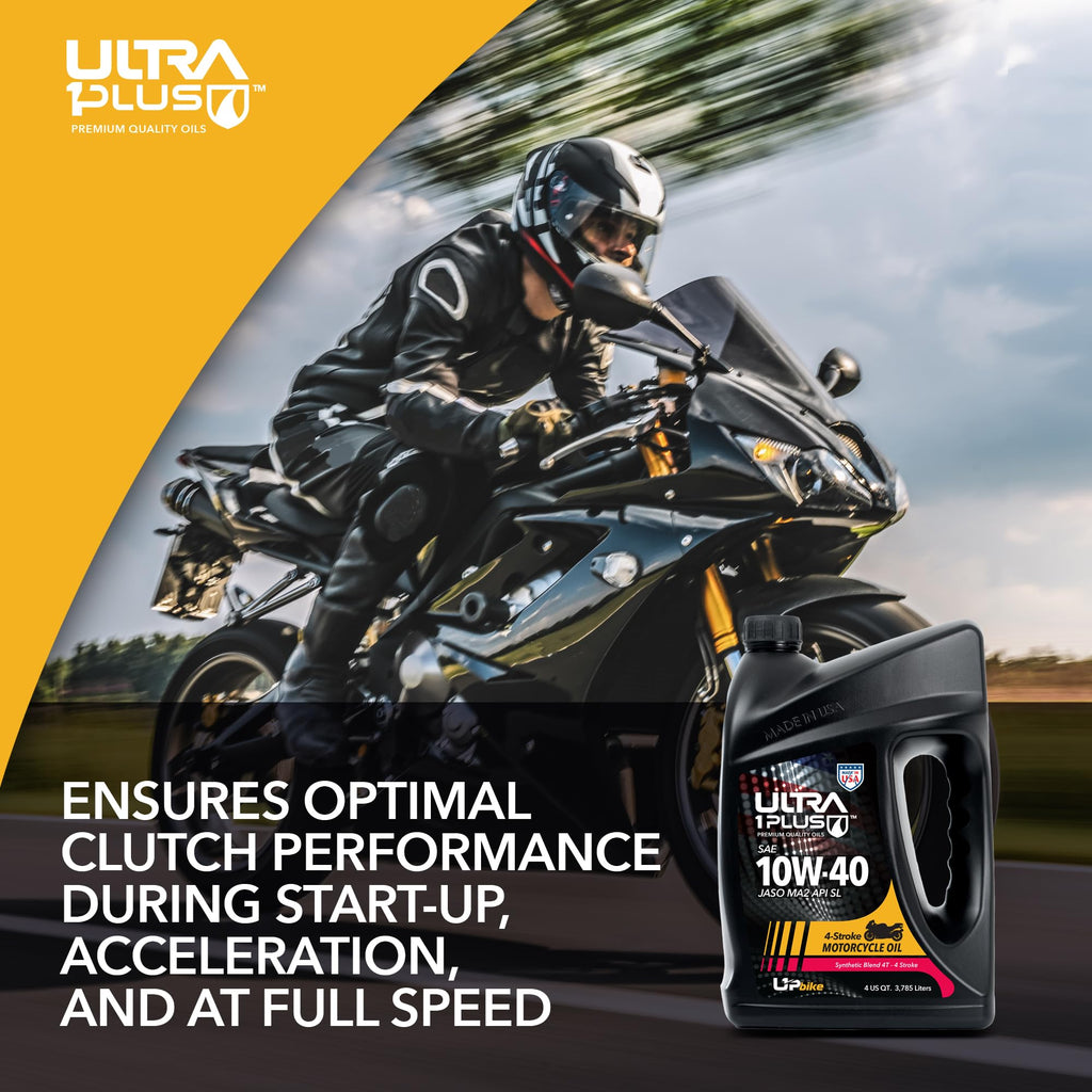 10W-40 Synthetic Blend Motorcycle Motor Oil 12 Quarts A176