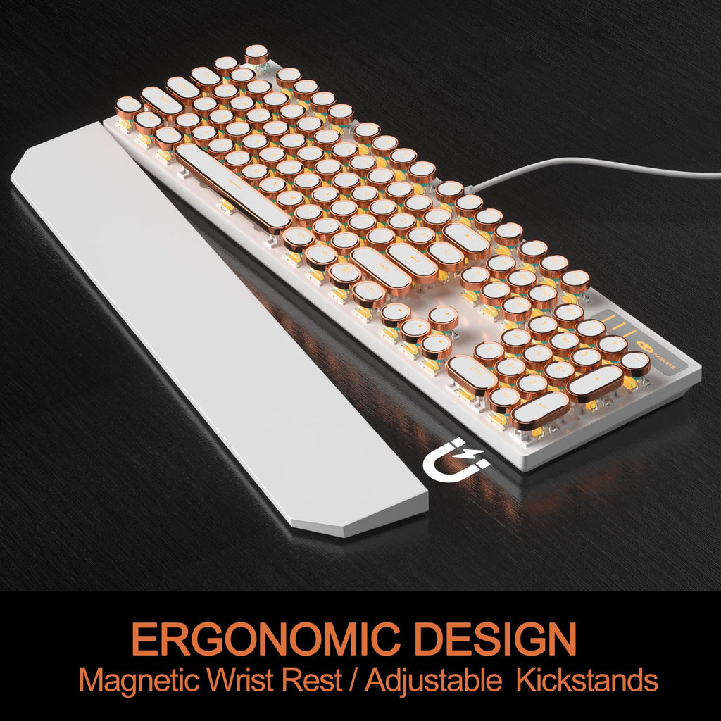 Wired Mechanical Gaming Keyboard with Magnetic Wrist Rest A299