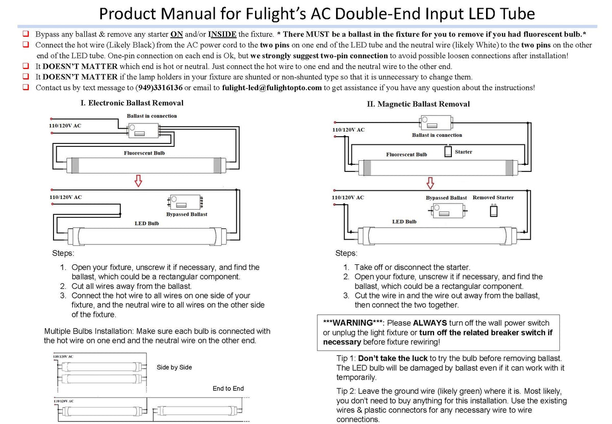 2ft Warm 3000K Dimmable T8 LED Tube H6215