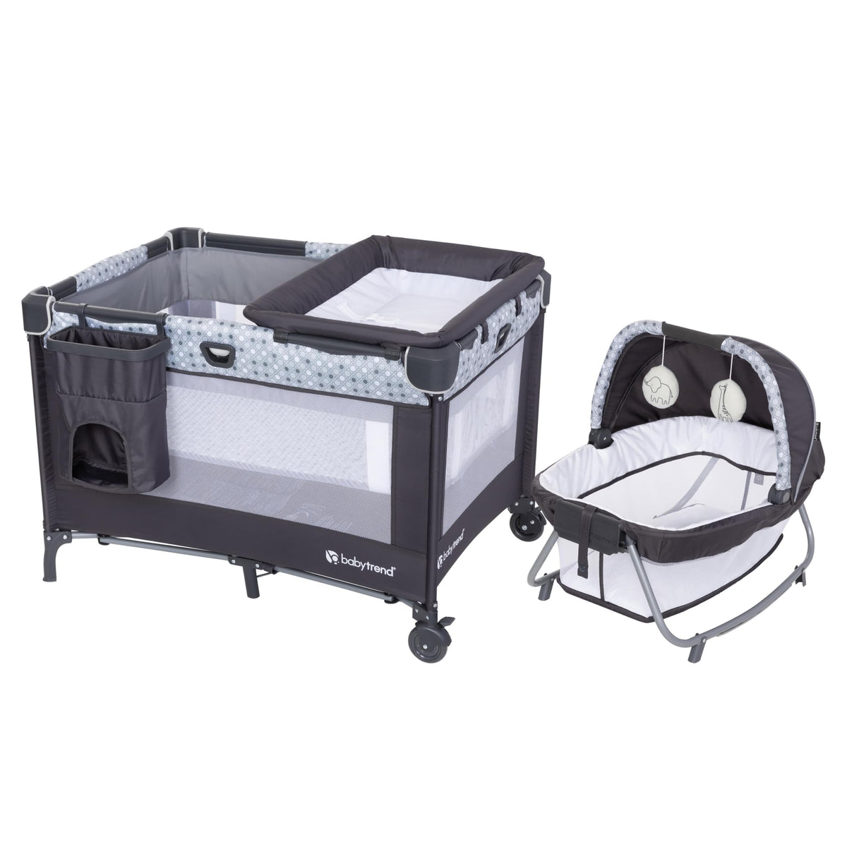 Nursery Den Playard with Rocking Cradle, Snooze Pod, Flip Over Changer F574
