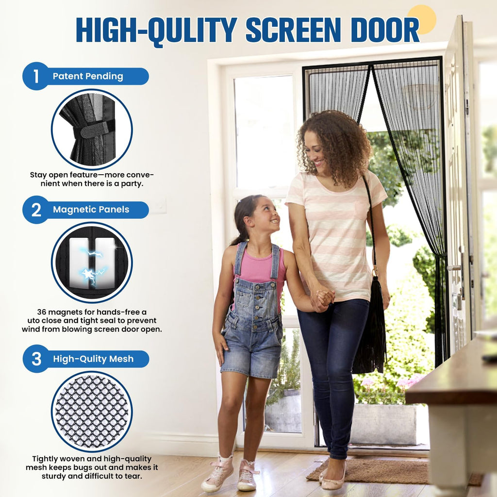 Magnetic Screen Door 38"×83" U75842