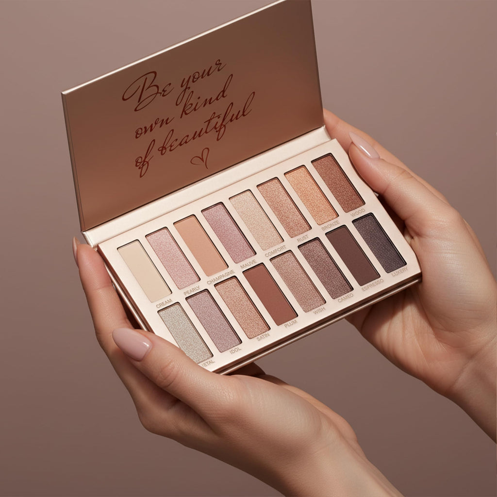16 Soft Nude Shimmer & Matte Eyeshadow Palette T699