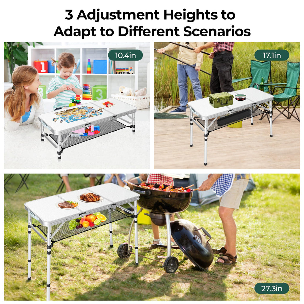 Folding Camping Table with Adjustable Height N6609